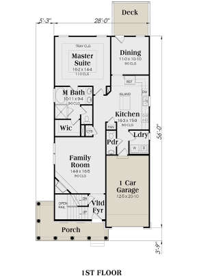 Main Floor for House Plan #009-00134
