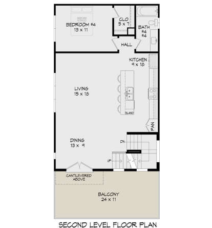 Second Floor for House Plan #940-00909