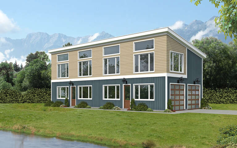 House Plan House Plan #29941 Angled Front Elevation