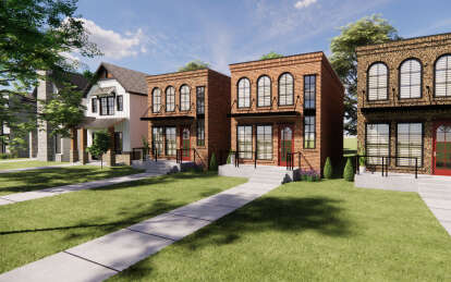 Contemporary House Plan #7071-00001 Elevation Photo
