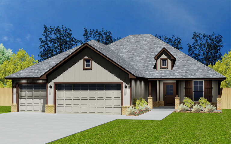 House Plan House Plan #29945 Angled Front Elevation