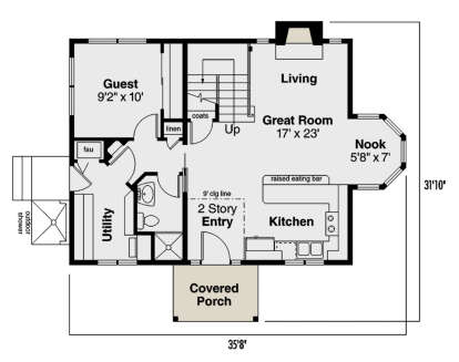 Main Floor  for House Plan #035-01071