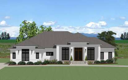 Contemporary House Plan #6849-00157 Elevation Photo
