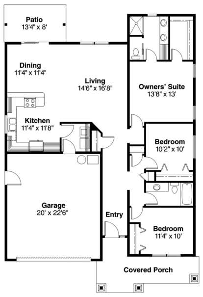 Floorplan1 for House Plan #035-00399