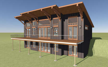 Modern House Plan #1462-00077 Elevation Photo
