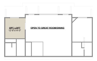 Optional Loft for House Plan #1462-00077