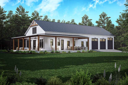 Barn House Plan #041-00343 Elevation Photo