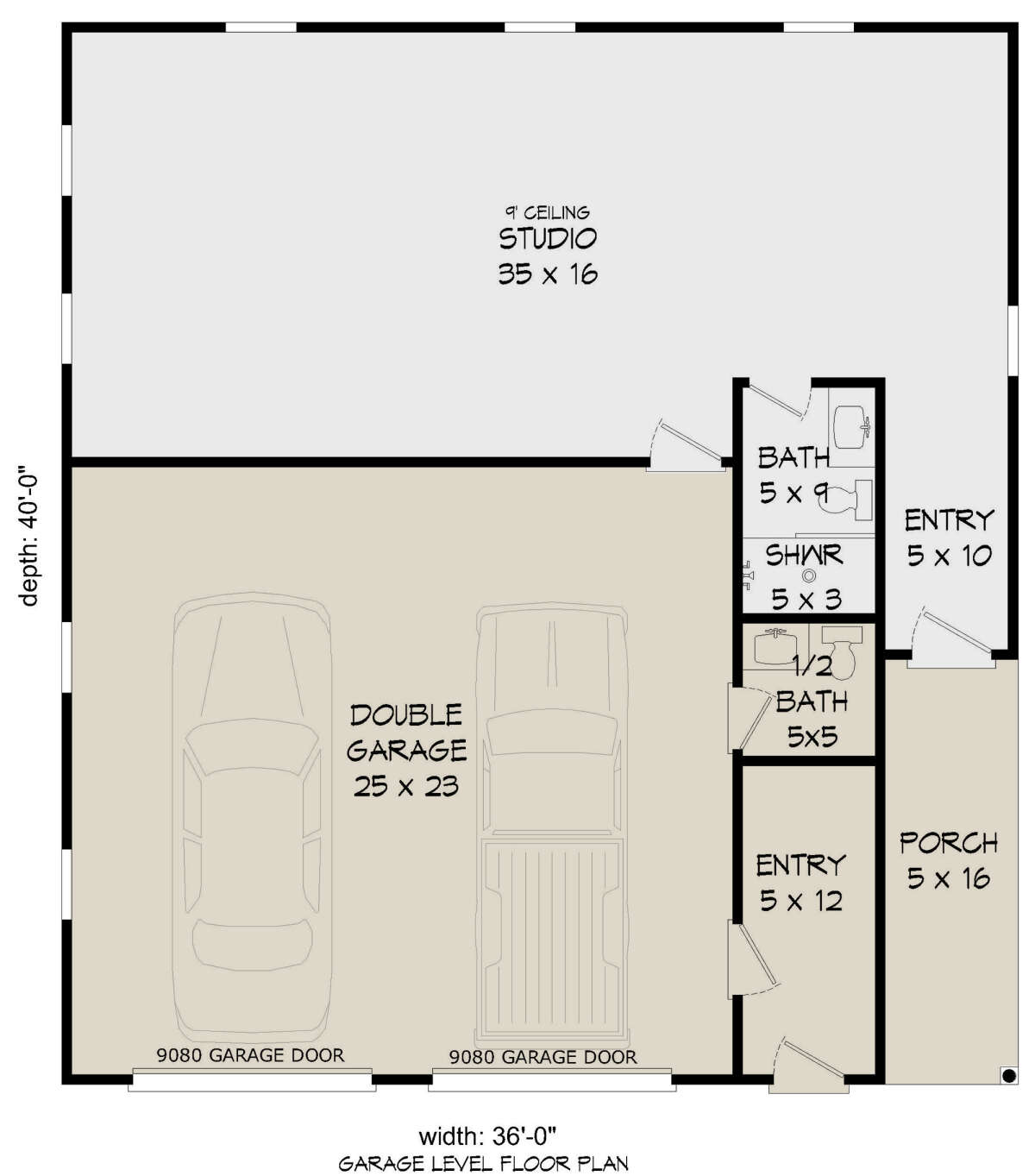 Garage Floor for House Plan #940-00914