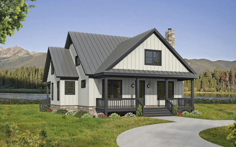 House Plan House Plan #29965 Angled Front Elevation