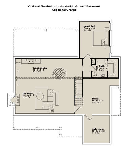 Basement Options  for House Plan #7174-00018