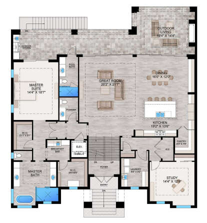 Main Floor for House Plan #207-00119