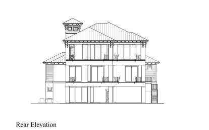 Coastal House Plan #207-00121 Elevation Photo