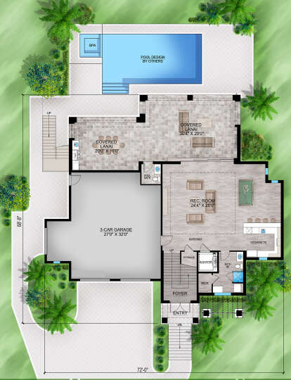 First Floor for House Plan #207-00121
