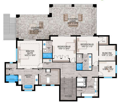 Second Floor for House Plan #207-00121