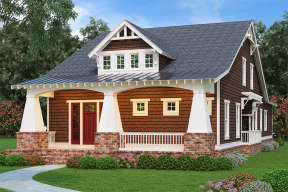 Cottage House Plan #009-00135 Elevation Photo