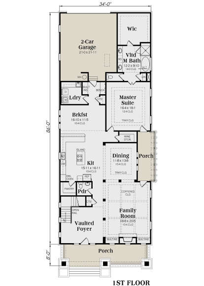 Main Floor for House Plan #009-00135