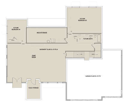 Basement for House Plan #8768-00143