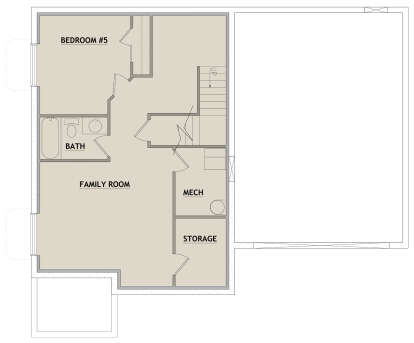 Basement for House Plan #8768-00144