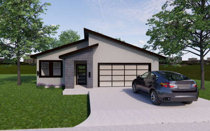 Contemporary House Plan #9185-00001 Elevation Photo