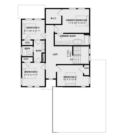 Second Floor for House Plan #9185-00002