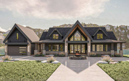 Modern Transitional House Plan #963-00856 Elevation Photo