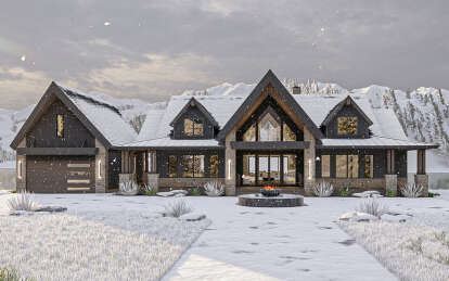 Modern Transitional House Plan #963-00856 Elevation Photo