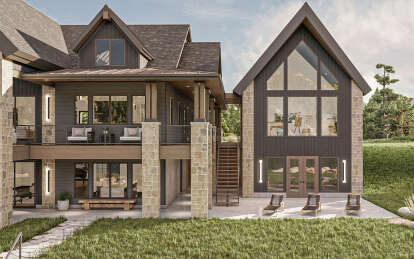 Modern Transitional House Plan #963-00856 Elevation Photo