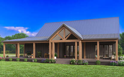 Modern Farmhouse House Plan #009-00382 Elevation Photo