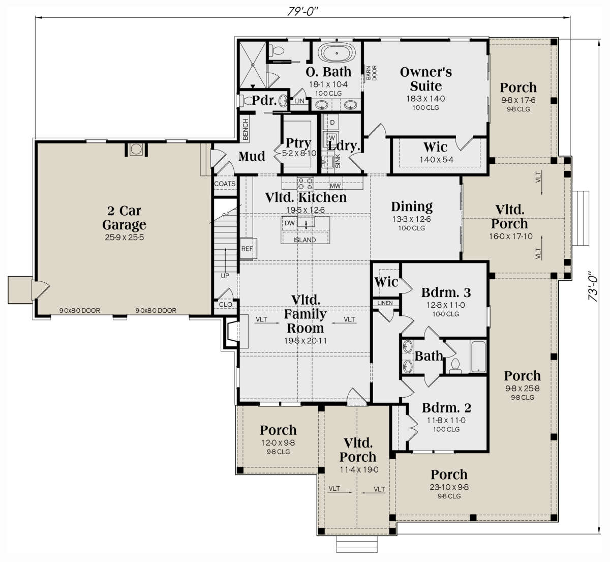 Main Floor for House Plan #009-00382