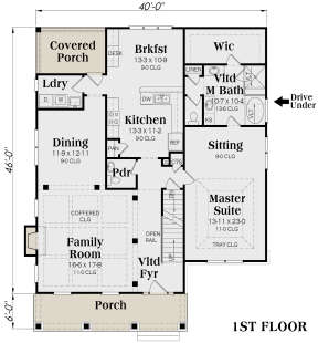 Main Floor for House Plan #009-00136