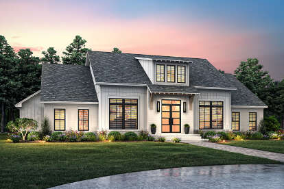 Modern Transitional House Plan #041-00345 Elevation Photo