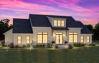 Modern Transitional House Plan #041-00345 Elevation Photo