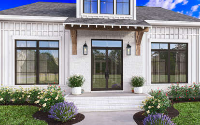 Modern Transitional House Plan #041-00345 Elevation Photo