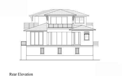 Coastal House Plan #207-00123 Elevation Photo