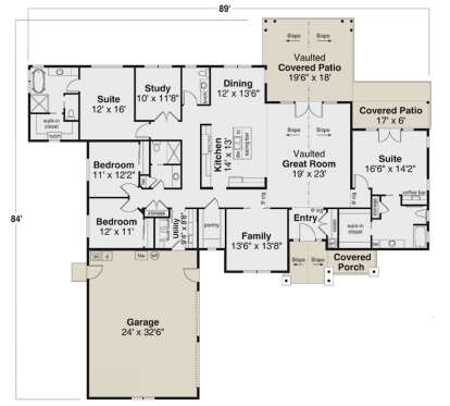 Main Floor for House Plan #035-01072