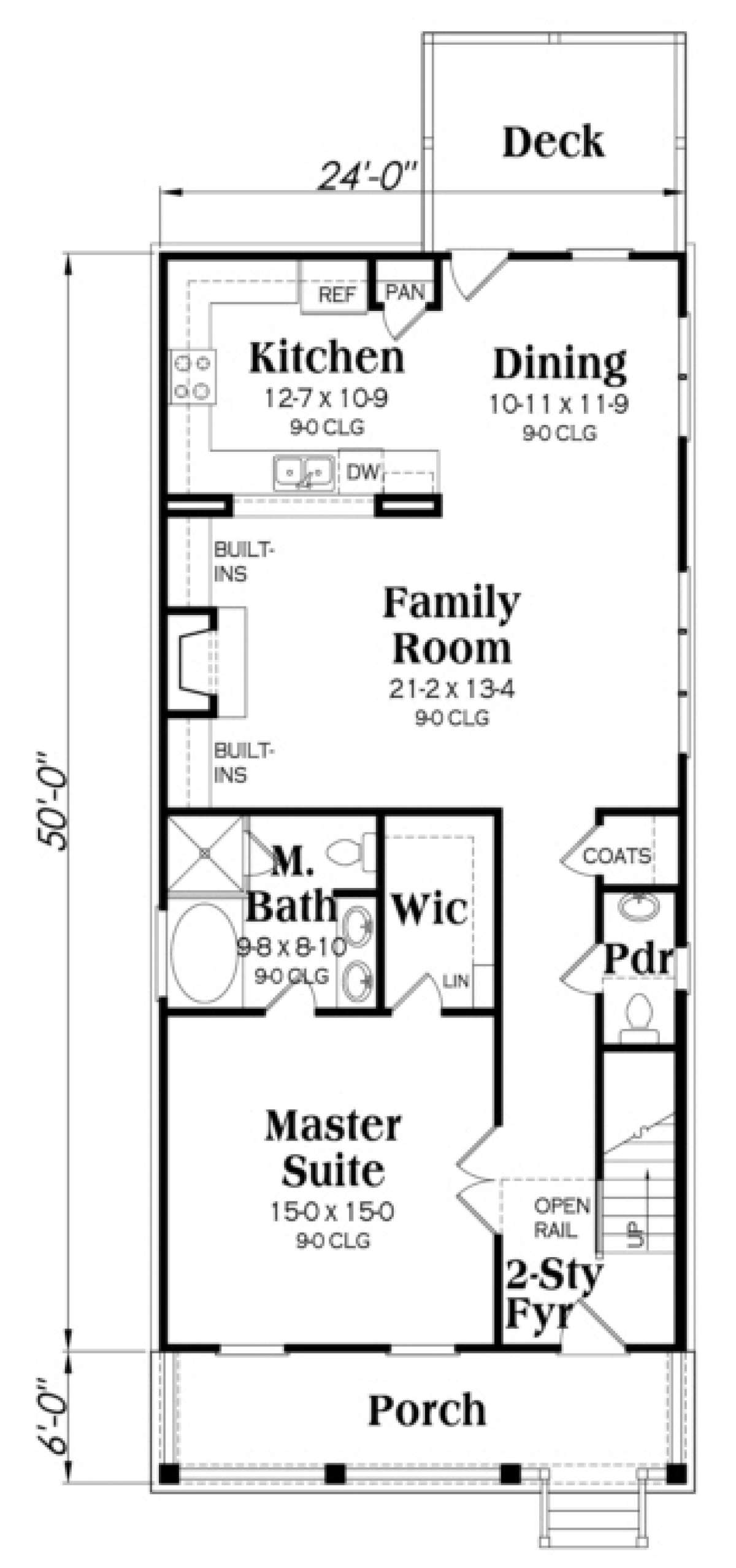 Main Floor for House Plan #009-00137