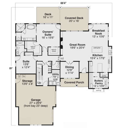 Main Floor for House Plan #035-01073
