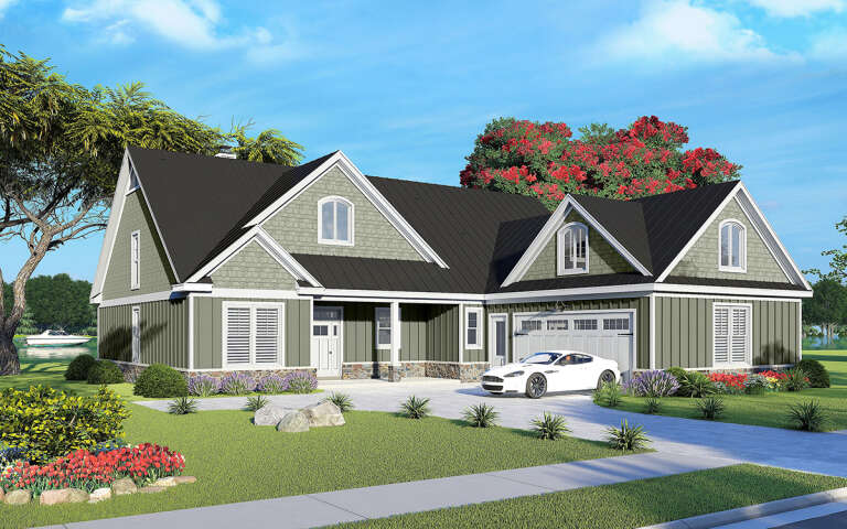 House Plan House Plan #29991 Angled Front Elevation