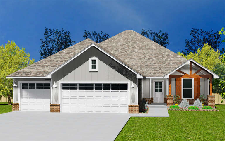 House Plan House Plan #29992 Angled Front Elevation