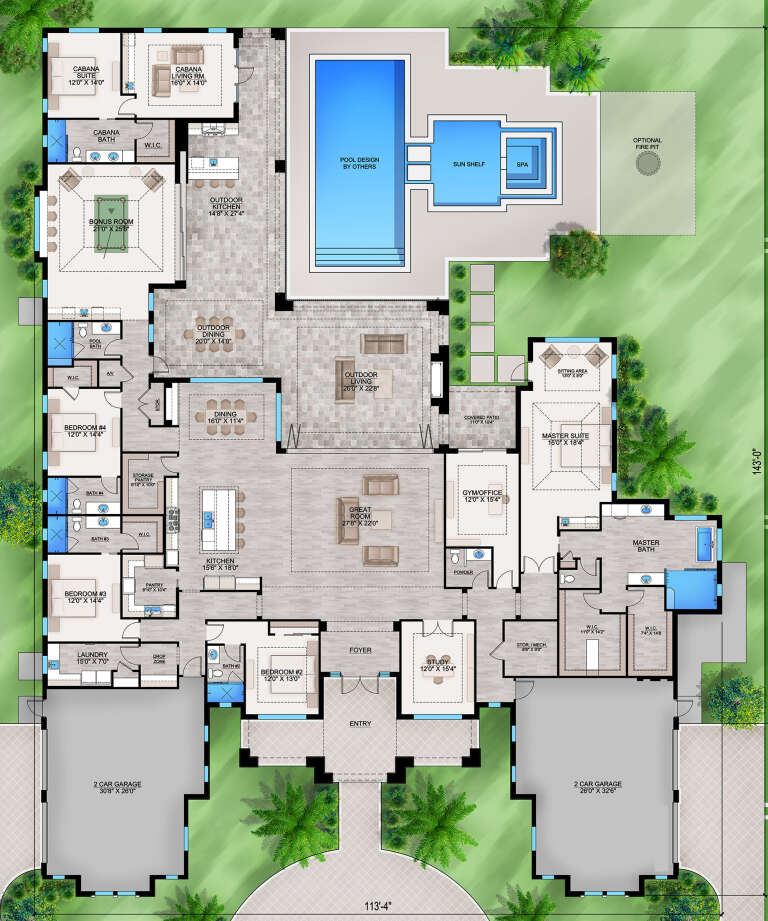 House Plan House Plan #29998 Drawing 1