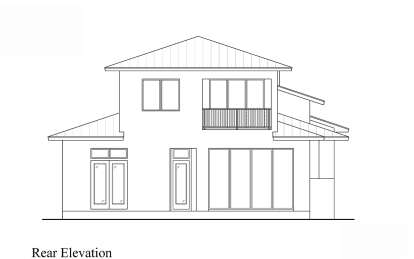 Coastal House Plan #207-00125 Elevation Photo