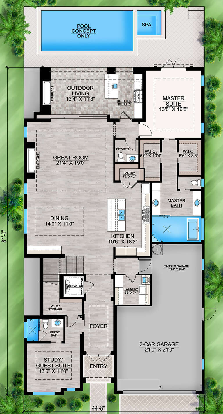 House Plan House Plan #29999 Drawing 1
