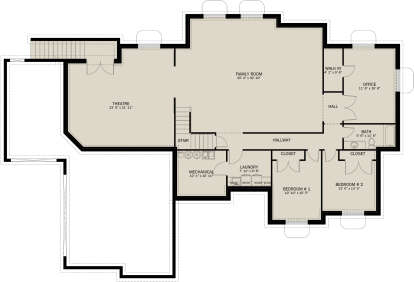 Basement for House Plan #2802-00259