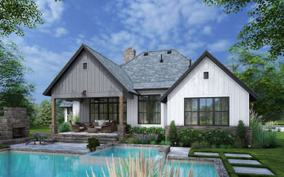 Modern Farmhouse House Plan #9401-00120 Elevation Photo