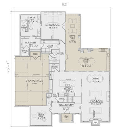 Main Floor  for House Plan #7071-00002