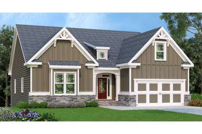 Craftsman House Plan #009-00138 Elevation Photo