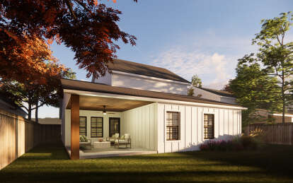 Modern Farmhouse House Plan #7071-00004 Elevation Photo