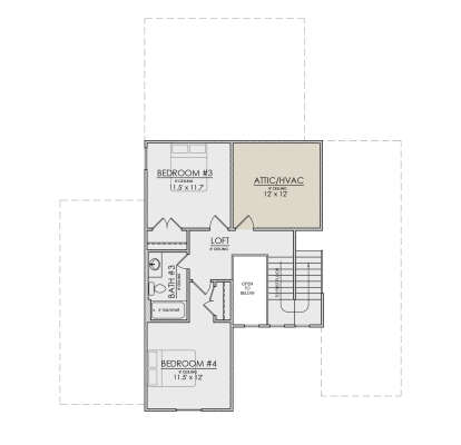 Second Floor for House Plan #7071-00004