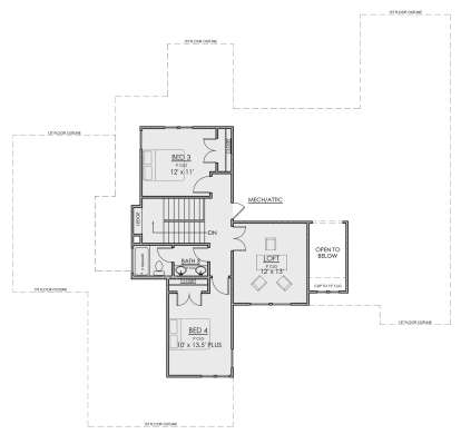 Second Floor for House Plan #7071-00005