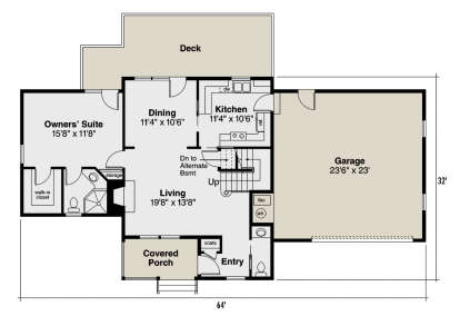 Main Floor  for House Plan #035-01074